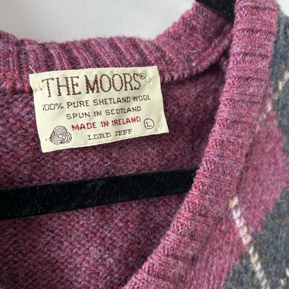 Vintage 100% Wool Argyle Sweater Vest - Picture 3 of 4